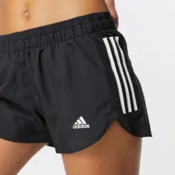 adidas Running Run It 3 inch 3 stripe shorts in black woman’s size medium - Picture 1 of 12